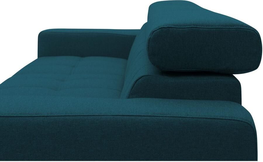 DOMO collection Hoekbank Trento L-vorm met sledevoet of enkele voet naar keuze met verstelbare hoofdsteun récamier links rechts bestelbaar - Foto 8