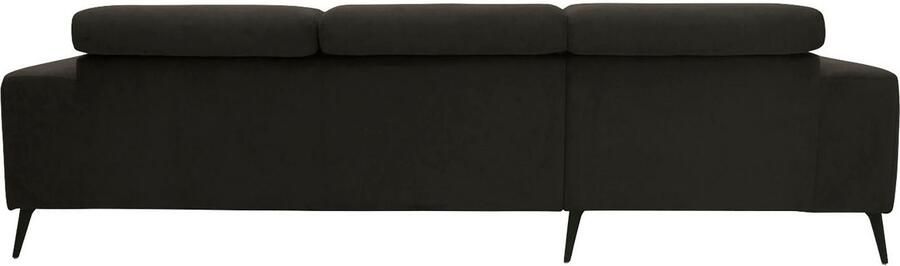 DOMO collection Hoekbank Trento L-vorm met sledevoet of enkele voet naar keuze met verstelbare hoofdsteun récamier links rechts bestelbaar - Foto 8