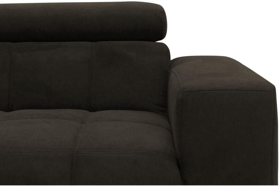 DOMO collection Hoekbank Trento L-vorm met sledevoet of enkele voet naar keuze met verstelbare hoofdsteun récamier links rechts bestelbaar - Foto 3