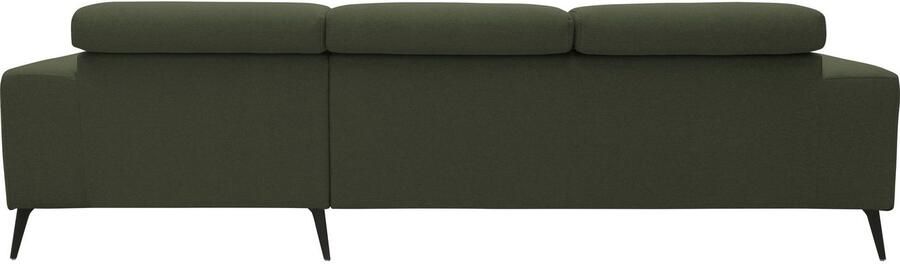 DOMO collection Hoekbank Trento L-vorm met sledevoet of enkele voet naar keuze met verstelbare hoofdsteun récamier links rechts bestelbaar - Foto 14