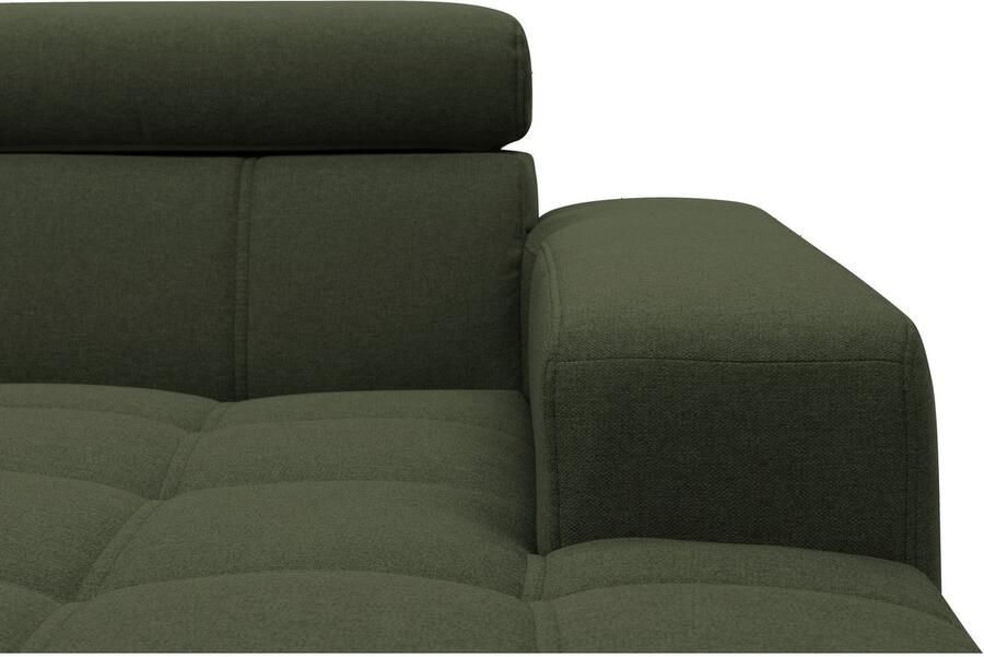 DOMO collection Hoekbank Trento L-vorm met sledevoet of enkele voet naar keuze met verstelbare hoofdsteun récamier links rechts bestelbaar - Foto 7