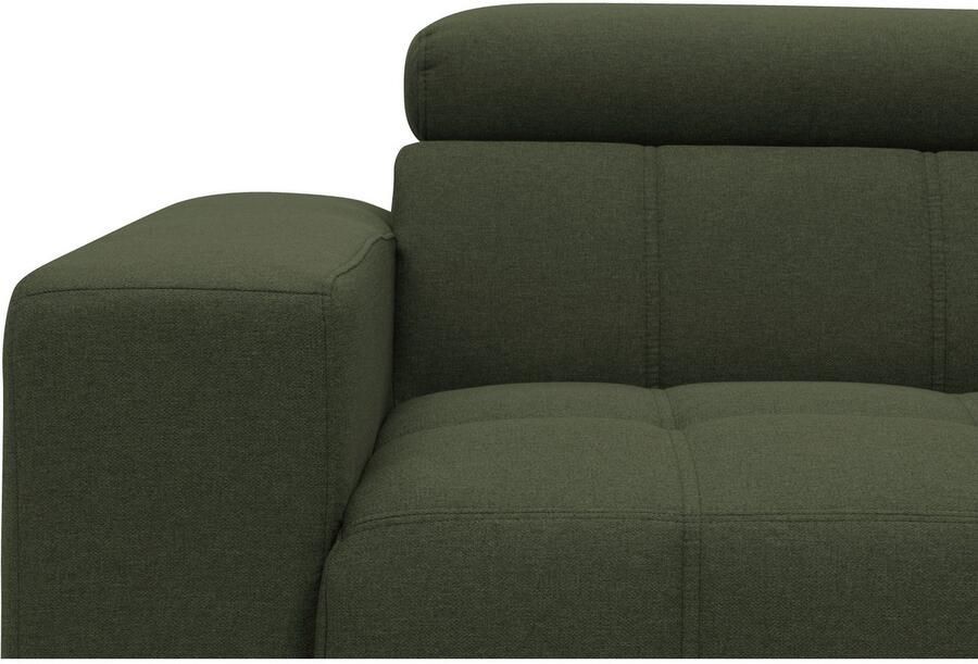 DOMO collection Hoekbank Trento L-vorm met sledevoet of enkele voet naar keuze met verstelbare hoofdsteun récamier links rechts bestelbaar - Foto 6