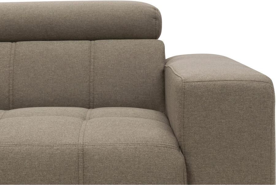 DOMO collection Hoekbank Trento L-vorm met sledevoet of enkele voet naar keuze met verstelbare hoofdsteun récamier links rechts bestelbaar - Foto 4