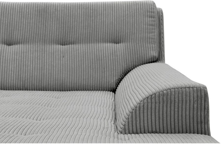 DOMO collection Hoekbank Treviso veel bekledingen ook in cord L-vorm B D H: 267 80 83 cm optioneel met slaapbank functie incl. sierkussens hoogwaardig doorgestikt patroon - Foto 3