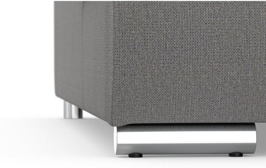 DOMO collection Hoekbank Treviso veel bekledingen ook in cord L-vorm B D H: 267 80 83 cm optioneel met slaapbank functie incl. sierkussens hoogwaardig doorgestikt patroon - Foto 3