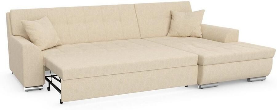 DOMO collection Hoekbank Treviso veel bekledingen ook in cord L-vorm B D H: 267 80 83 cm optioneel met slaapbank functie incl. sierkussens hoogwaardig doorgestikt patroon - Foto 6