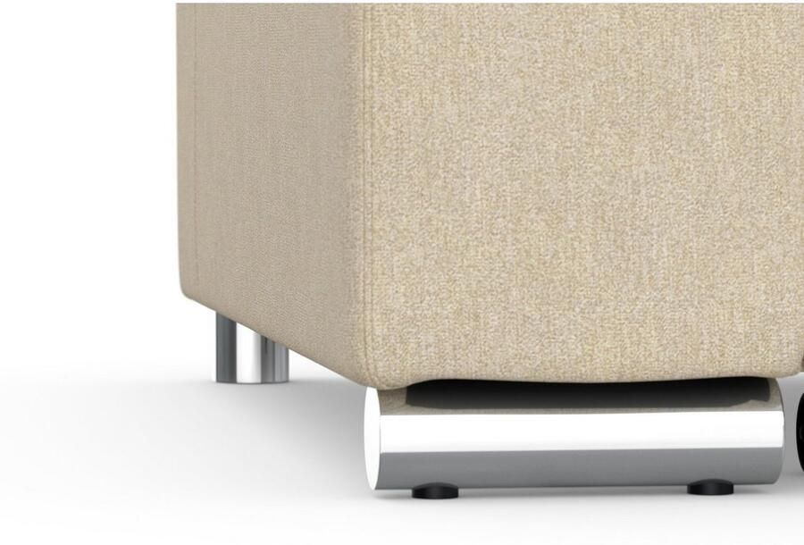 DOMO collection Hoekbank Treviso veel bekledingen ook in cord L-vorm B D H: 267 80 83 cm optioneel met slaapbank functie incl. sierkussens hoogwaardig doorgestikt patroon - Foto 2