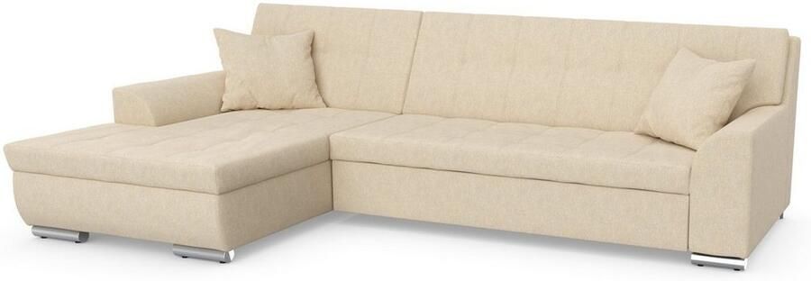 DOMO collection Hoekbank Treviso veel bekledingen ook in cord L-vorm B D H: 267 80 83 cm optioneel met slaapbank functie incl. sierkussens hoogwaardig doorgestikt patroon - Foto 6