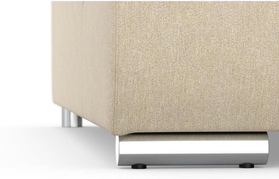 DOMO collection Hoekbank Treviso veel bekledingen ook in cord L-vorm B D H: 267 80 83 cm optioneel met slaapbank functie incl. sierkussens hoogwaardig doorgestikt patroon - Foto 3