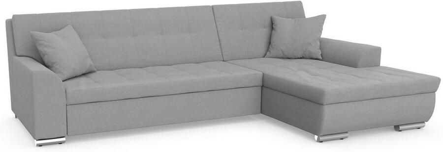 DOMO collection Hoekbank Treviso veel bekledingen ook in cord L-vorm B D H: 267 80 83 cm optioneel met slaapbank functie incl. sierkussens hoogwaardig doorgestikt patroon - Foto 8