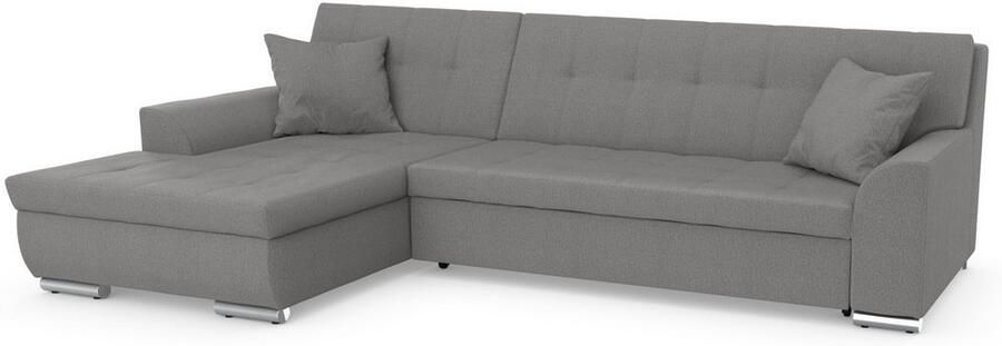 DOMO collection Hoekbank Treviso veel bekledingen ook in cord L-vorm B D H: 267 80 83 cm optioneel met slaapbank functie incl. sierkussens hoogwaardig doorgestikt patroon - Foto 7