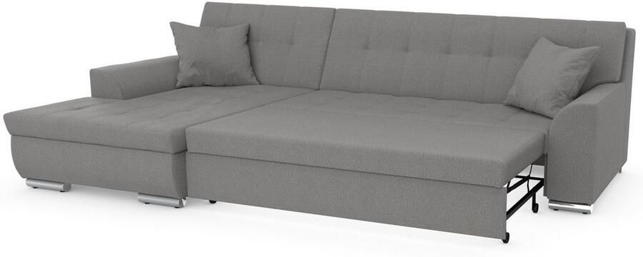 DOMO collection Hoekbank Treviso veel bekledingen ook in cord L-vorm B D H: 267 80 83 cm optioneel met slaapbank functie incl. sierkussens hoogwaardig doorgestikt patroon - Foto 5