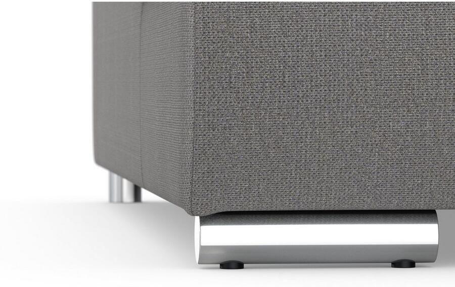 DOMO collection Hoekbank Treviso veel bekledingen ook in cord L-vorm B D H: 267 80 83 cm optioneel met slaapbank functie incl. sierkussens hoogwaardig doorgestikt patroon - Foto 2