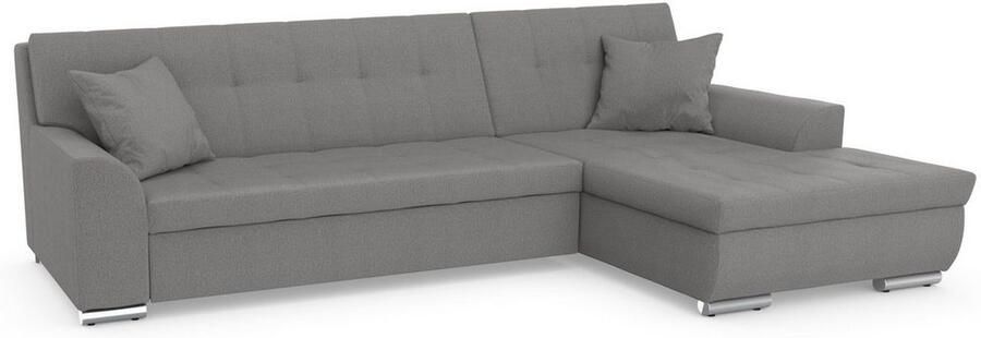 DOMO collection Hoekbank Treviso veel bekledingen ook in cord L-vorm B D H: 267 80 83 cm optioneel met slaapbank functie incl. sierkussens hoogwaardig doorgestikt patroon - Foto 7