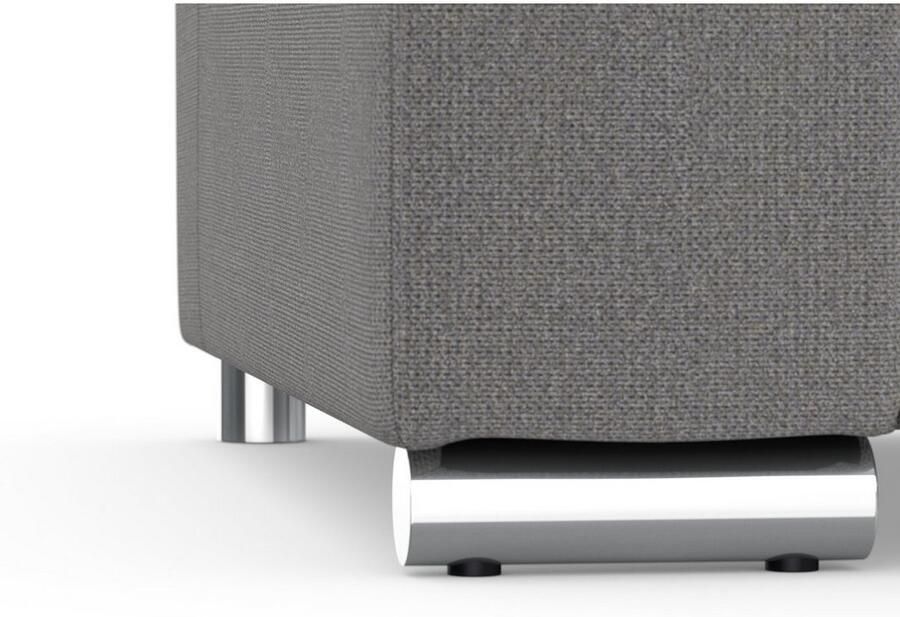 DOMO collection Hoekbank Treviso veel bekledingen ook in cord L-vorm B D H: 267 80 83 cm optioneel met slaapbank functie incl. sierkussens hoogwaardig doorgestikt patroon - Foto 2