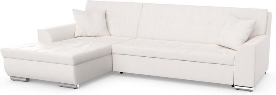 DOMO collection Hoekbank Treviso veel bekledingen ook in cord L-vorm B D H: 267 80 83 cm optioneel met slaapbank functie incl. sierkussens hoogwaardig doorgestikt patroon - Foto 10