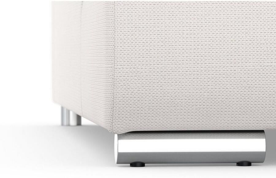 DOMO collection Hoekbank Treviso veel bekledingen ook in cord L-vorm B D H: 267 80 83 cm optioneel met slaapbank functie incl. sierkussens hoogwaardig doorgestikt patroon - Foto 3