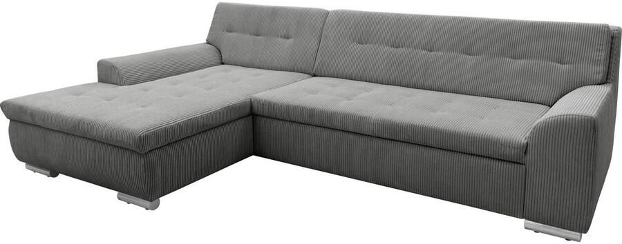 DOMO collection Hoekbank Treviso veel bekledingen ook in cord L-vorm B D H: 267 80 83 cm - Foto 6