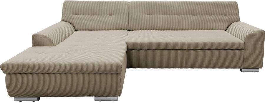 DOMO collection Hoekbank Treviso veel bekledingen ook in cord L-vorm B D H: 267 80 83 cm - Foto 7