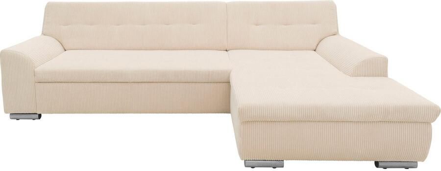 DOMO collection Hoekbank Treviso veel bekledingen ook in cord L-vorm B D H: 267 80 83 cm - Foto 6