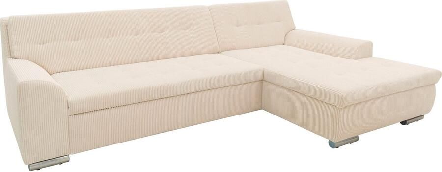 DOMO collection Hoekbank Treviso veel bekledingen ook in cord L-vorm B D H: 267 80 83 cm - Foto 7