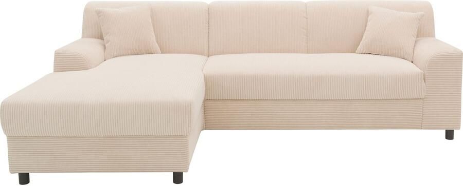 DOMO collection Hoekbank Turah 2 L-Vorm Corduroy of Luxe-Microvezel comfortabele binnenvering - Foto 9