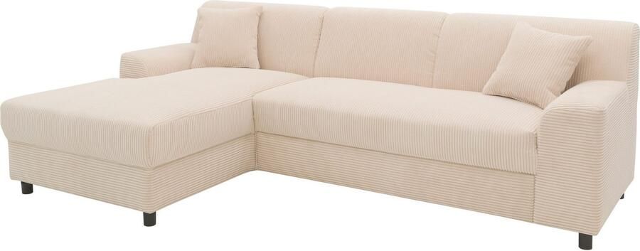 DOMO collection Hoekbank Turah 2 L-Vorm Corduroy of Luxe-Microvezel comfortabele binnenvering - Foto 10
