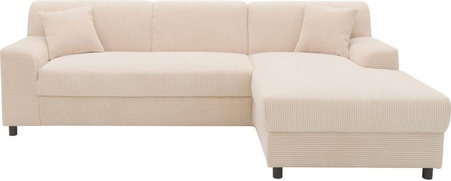 DOMO collection Hoekbank Turah 2 L-Vorm Corduroy of Luxe-Microvezel comfortabele binnenvering - Foto 10