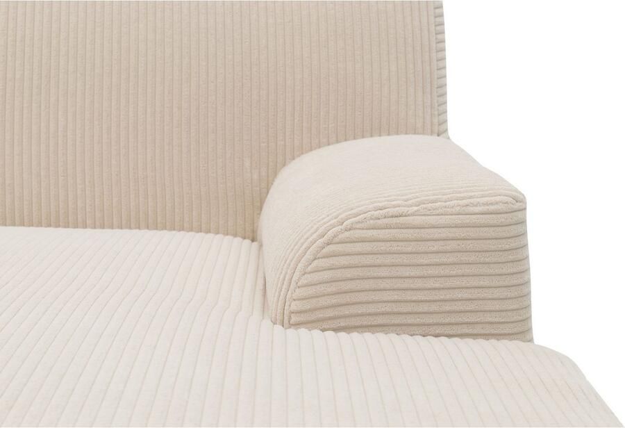 DOMO collection Hoekbank Turah 2 L-Vorm Corduroy of Luxe-Microvezel comfortabele binnenvering - Foto 6