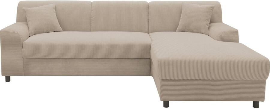 DOMO collection Hoekbank Turah 2 L-Vorm Corduroy of Luxe-Microvezel comfortabele binnenvering - Foto 9