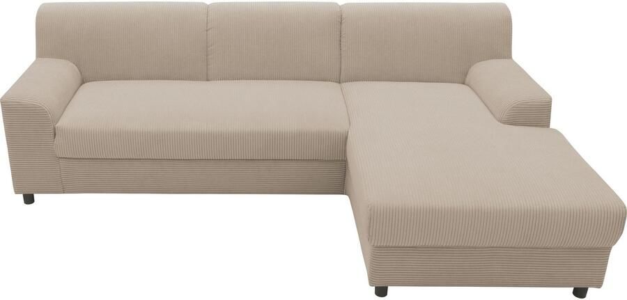 DOMO collection Hoekbank Turah 2 L-Vorm Corduroy of Luxe-Microvezel comfortabele binnenvering - Foto 7