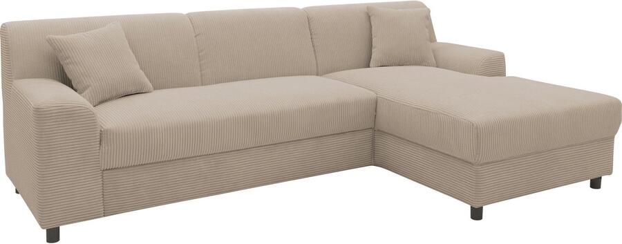 DOMO collection Hoekbank Turah 2 L-Vorm Corduroy of Luxe-Microvezel comfortabele binnenvering - Foto 9