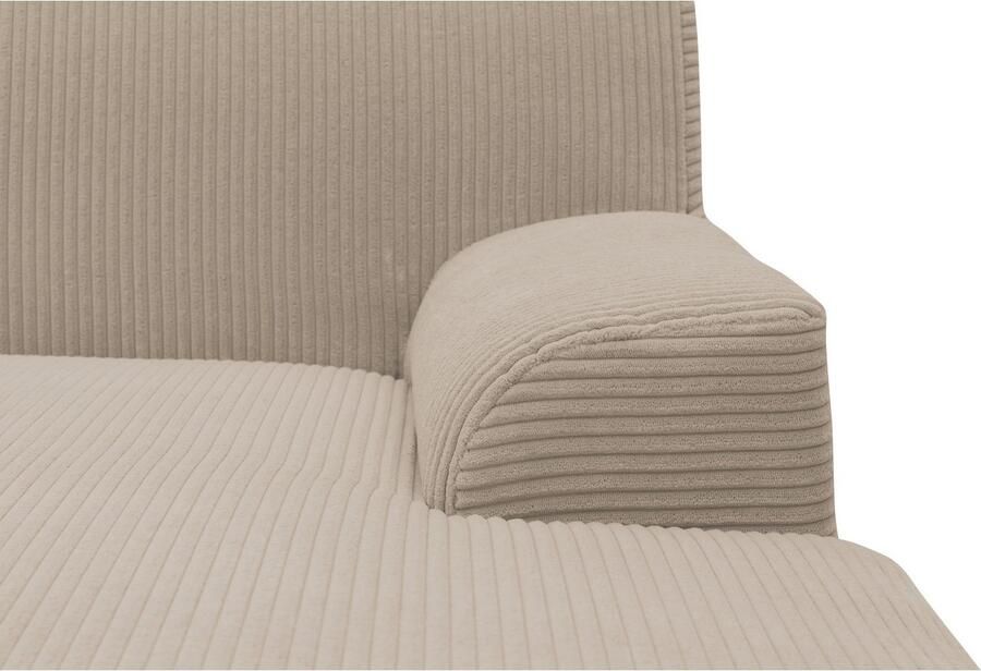 DOMO collection Hoekbank Turah 2 L-Vorm Corduroy of Luxe-Microvezel comfortabele binnenvering - Foto 5