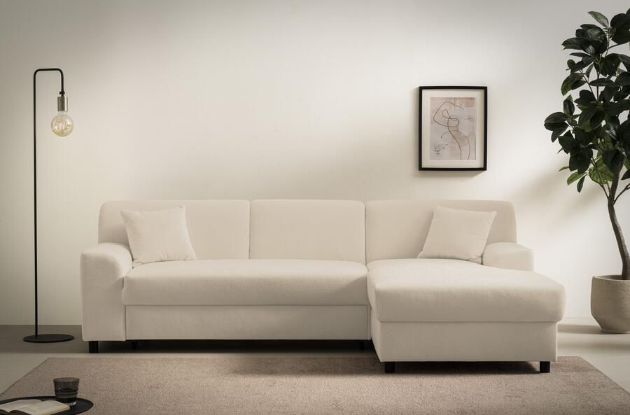 DOMO collection Hoekbank Turah 2 L-Vorm Corduroy of Luxe-Microvezel comfortabele binnenvering - Foto 10