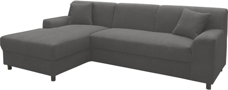 DOMO collection Hoekbank Turah 2 L-Vorm Corduroy of Luxe-Microvezel comfortabele binnenvering - Foto 12