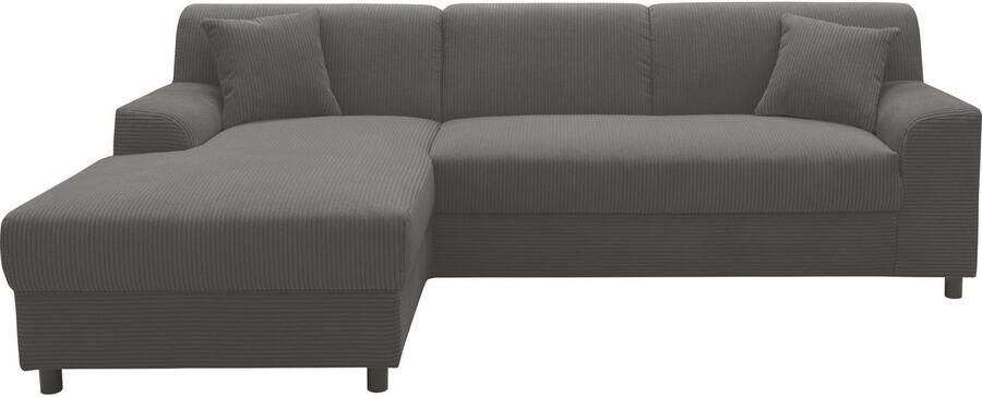 DOMO collection Hoekbank Turah 2 L-Vorm Corduroy of Luxe-Microvezel comfortabele binnenvering - Foto 11