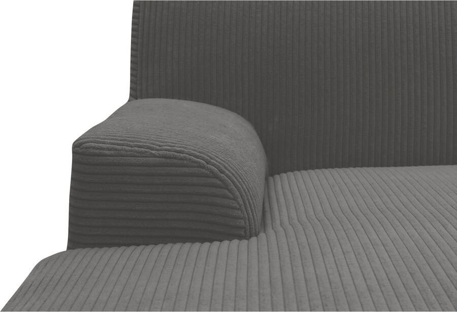 DOMO collection Hoekbank Turah 2 L-Vorm Corduroy of Luxe-Microvezel comfortabele binnenvering - Foto 6