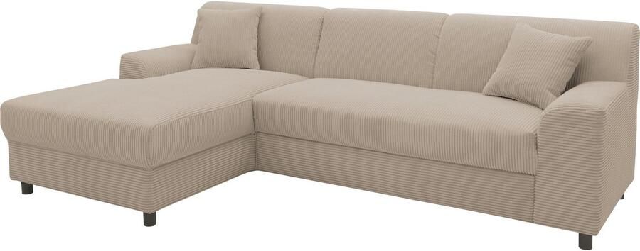 INOSIGN Hoekbank Turah 2 L-vorm in Cord en waterafstotende microvezel Vering B D H: 241 146 79 cm incl. sierkussen optioneel met bedfunctie - Foto 11