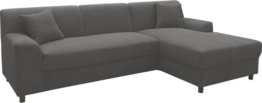 DOMO collection Hoekbank Turah 2 L-Vorm Corduroy of Luxe-Microvezel comfortabele binnenvering - Foto 10