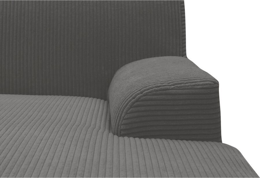 DOMO collection Hoekbank Turah 2 L-Vorm Corduroy of Luxe-Microvezel comfortabele binnenvering - Foto 6