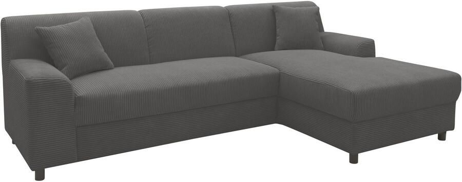 DOMO collection Hoekbank Turah 2 L-Vorm Corduroy of Luxe-Microvezel comfortabele binnenvering - Foto 12
