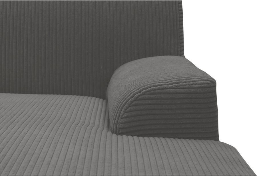 DOMO collection Hoekbank Turah 2 L-Vorm Corduroy of Luxe-Microvezel comfortabele binnenvering - Foto 6