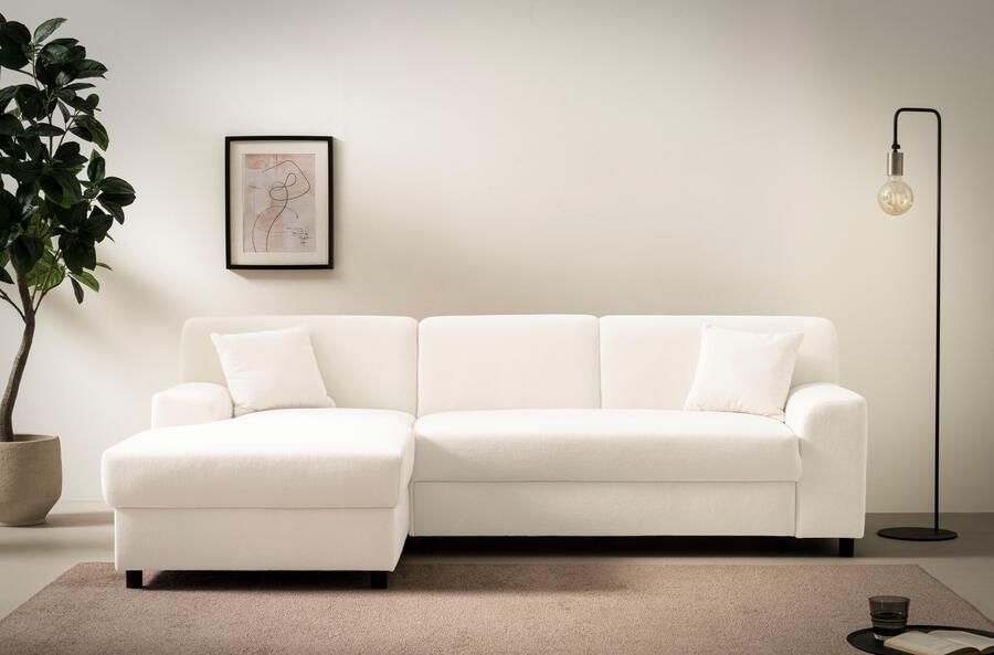 DOMO collection Hoekbank Turah 2 L-Vorm Corduroy of Luxe-Microvezel comfortabele binnenvering - Foto 11