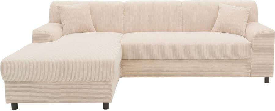 DOMO collection Hoekbank Turah 2 L-Vorm Corduroy of Luxe-Microvezel comfortabele binnenvering - Foto 10