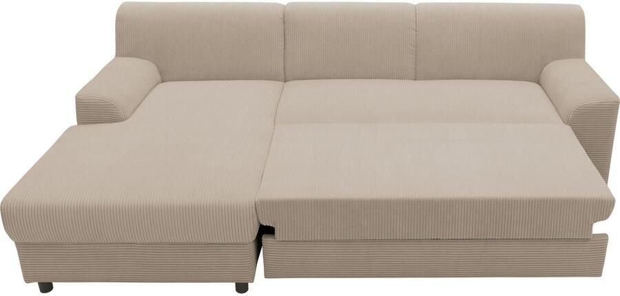 INOSIGN Hoekbank Turah 2 L-vorm in Cord en waterafstotende microvezel Vering B D H: 241 146 79 cm incl. sierkussen optioneel met bedfunctie - Foto 9