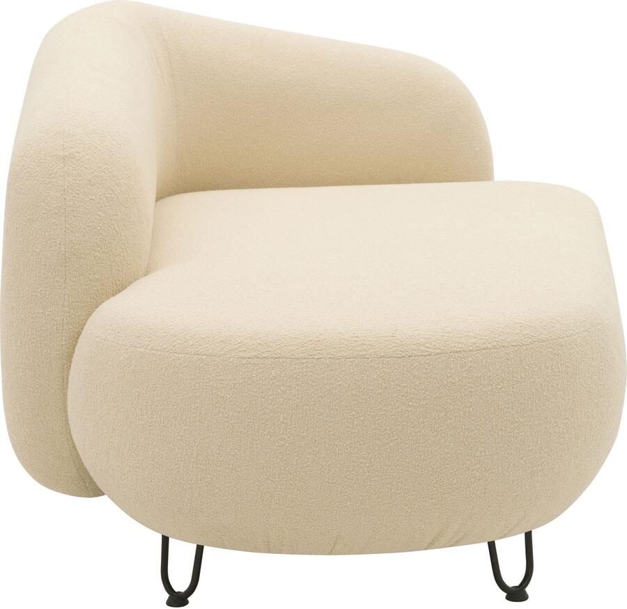 DOMO collection Récamier Poika ook als fauteuil en poef bestelbaar bekleding van faux fur