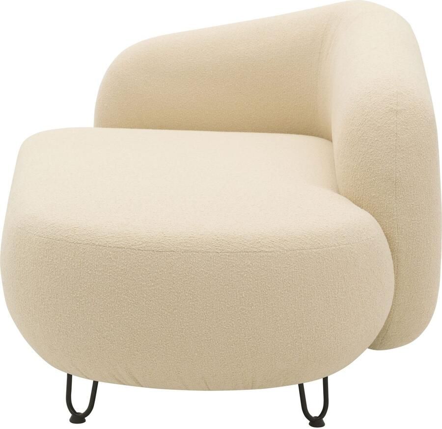 DOMO collection Récamier Poika ook als fauteuil en poef bestelbaar bekleding van faux fur