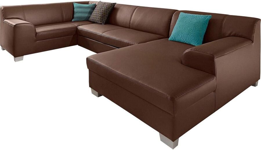 DOMO collection Zithoek Amando U-vorm naar keuze met bedfunctie stevig zitcomfort vrij in de ruimte te plaatsen - Foto 2