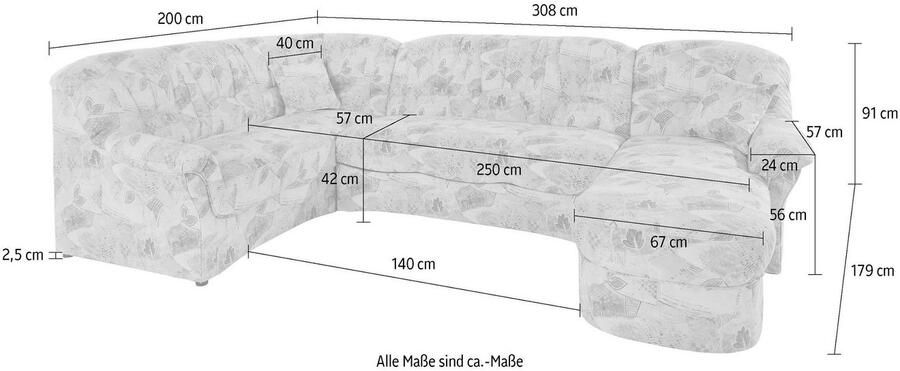 DOMO collection Zithoek Bahia met veel ruimte tijdloos design U-vorm - Foto 5