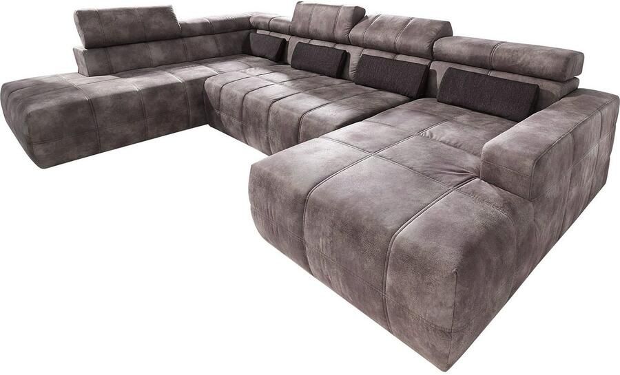 DOMO collection Zithoek Brandon keuze met zitdiepteverstelling inclusief lendensteun met hoofdsteunverstelling optionele zitdiepteverstelling u-vorm - Foto 2